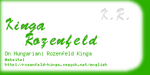 kinga rozenfeld business card